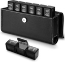 BUG HULL 3x een dag pil Organizer met PU geval - Weekly Travel Medicine Box voor 3 keer per dag