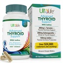 Dagelijkse Schildklier Boost Geavanceerde Formule met Jodium Ashwagandha Vitamine B12 Zink en Selenium voor Energie Metabolisme en Focus 60 Capsules
