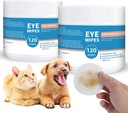Wipes pour les yeux de chien et de chat - 240ct/2pack Wipes pour les yeux de détachant des dents de chien - avec la camomille et la sorcière Hazel - 3.15" Wipes pour les yeux