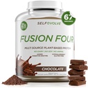 Fusion Four Vegan Protein Powder - 21g Plant-Based Protein Powder - Glutenvrij, Zuivelvrij en Sojavrij, Pea Protein met BCAA's - Chocolade smaak - 5lbs
