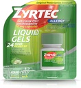 Zyrtec 24-uurs Indoor & Outdoor Allergie Liquid Gels, Antihistamin Capsules met Cetirizine Hydrochloroide voor Allergie Relief, 12 CT (Pack of 2)