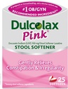 Dulcolax Pink Stool Softener, Docusaat Natrium, 100 mg Zachte Gel Tablets, 25 Tellen
