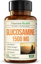 Glucosaminesulfaat 1500mg w/Potassium FSA in aanmerking komende Joint Support Supplement voor Cartilage, Bone & Joint Health, Occasional Discomfort Relief for Back, Knees & Hands 