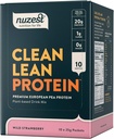 Nuzest - Pea Protein Powder - Clean Lean Protein, Premium Vegan Plant Based Protein Powder, Dairy Free, Glutenvrij, GGO-vrij, Protein Shake, Wild Strawberry, 0,9 oz, (zak van 10)