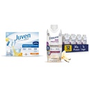 Juven Therapeutische Voeding Drinkmix Powder for Wound Healing, 30 Count + Zorg ervoor Max Protein Nutrition Shake, French Vanilla, 12 Pack