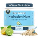 Feel Goods Hydration Hero, 1000mg Elektrolytes Poeder, Suikervrij, Magnesium, Biologische Aloë Vera, Biologische Aloë, L Theanine, Vitamine C & B12, Niet GGO, Keto, Vegan 