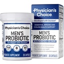 Choix du médecin Probiotiques pour les hommes - 70 milliards UFC - 8 souches - avec/sélénium et prébiotiques organiques - soutient la santé digestive, le microbiome, le colon et la santé immunitaire - Probiotique masculin avancé - 30ct