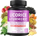 Licorice Capsules met Licorice, Kurkumawortel, Gemberwortel, Pepermuntblad, Papaya Fruit- 3 maanden Levering