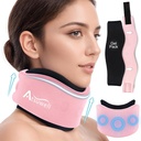 Atsuwell Soft Neck Brace Cervical Collar, verstelbare nek ondersteuning Brace met verwijderbare Gel Pack, Herbruikbare ijs Wrap voor correcte houding, Slapen, Roze