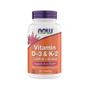 Suppléments Vitamine D3 K2, 1000 UI/45 mcg, Soutien cardiovasculaire, Soutien à la santé des os, 180 capsules végétariennes - végétalien, sans gluten, casher