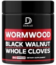 DEDICAD 1500mg Wormwood Capsules with Black Walnut & Cloves - Artemisia Annua Supplement for Immunity - 60 Vegan Capsules