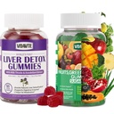 Bundel van leverreiniging Detox & Repair Gummies + Fruit, Groen en Veggie Gummies (30-dagen levering)
