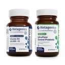 Metagenics Vitamin D3 10.000 + K (60 Softgels) & UltraFlora Control Probiotic (30 Servings) - Ondersteunt Bone & Heart Health - Aids Healthy Body Composition