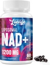 Liposomale NAD+ Supplement 1200mg Hoge absorptie, Cellulaire Energie & Mitochondriale Ondersteuning, NAD Plus voor de levensduur en vitaliteit, Anti-Aging Formule, 60 Softgels