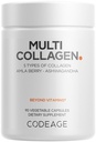 Codeage Multi Collageen Peptides Proteïne Capsules, 5 Collageen Types, Grass-Fed & Hydrolyzed Bovine Collageen Pillen Supplement, Ashwagandha, Amla Berry Vitaminen, Collageen Peptides - 90 Capsules