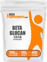 BulkSupplements.com Beta Glucan poudre - 1,3/1,6, Beta Glucan suppléments - Vegan & Gluten sans supplément, 250mg par portion, 100g (3.5 oz) (paquet de 1)
