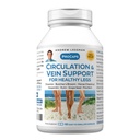 ANDREW LESSMAN Circulation, Vein Support for Healthy Legs 60 Capsules - High Bioactivity Diosmin, Butcher's Broom, Visibly Reduces Swelling and Discomfort in Feet, Ankles, Calves, Legs