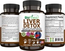 BioFinest Lever Detox Supplement - 22 Nutriënten Melkdistel Artichoke Selderij Zaad Chanca Piedra Beet Root Dandelion Kurkuma Gember - Alcohol Reiniging Energie Vertering Metabolisme (120 Veg. Capsules)