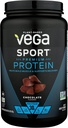 Vega Sport Premium Proteïnepoeder, Chocolate, Vegan, 30g Plant Based Proteïne, 5g BCAA's, Low Carb, Geen Suiker, Keto, Zuivelvrij, Glutenvrij & Non-GMO, Pea Proteïne voor vrouwen en mannen, 29,5 Oz
