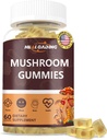 Paddestoelen: 10 Functional Paddestoelen in One - Lion's Mane, Reishi, chagaCordyceps & More - Natural Focus & Energy Support- Vegan, Non-GMO-60 Gummies