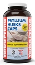 Yerba Prima Psyllium Husks Caps, 625 mg, 400 Capsules - Fibre naturelle pour hommes et femmes - Supplément de soutien à la régularité