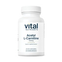 Nutriments vitaux Acétyl L-Carnitine 500mg.com Cerveau, mémoire et supplément de soutien cognitif.