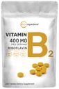 Micro Ingrediënten Riboflavine Vitamine B2, 400mg Per Serving, 240 Mini Tablets 