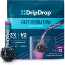 DripDrop Hydration Packets - Berry - Single Serve Electrolytes Powder Drink Mix - Non-GMO, Glutenvrij, Veganistisch - 32 Sticks
