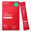 Liposomale vitamine C poeder, suikervrije smaakpakketten voor volwassenen, 500mg On-The-go Immune Support Supplement, Krachtige Antioxidant, Energie Booster- 30x Packets, Tropische Fruit smaak