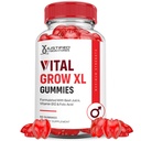 Justified Laboratories Vital Grow XL Performance Gummies 1000MG Geavanceerde formule Geformuleerd met ACV Granaatappel Beet Juice Powder B12 Vegan Non GMO 60 Gummys