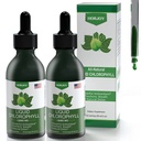 Chlorofyl Liquid Drops - 100% Natural Energy Booster and Immune Support - Internal Deodorant and Detox - Altitude Succe Relief - Fast Absorptie, Vegan & Non-GMO - 120 Servings (pack of 2)