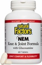 Natuurlijke factoren, NEM knie & gezamenlijke formule, bevordert flexibiliteit en comfort, 60 tabletten