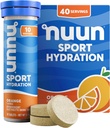 Nuun Sport: Electrolyte Drink Tablets, Oranje, 10 Tellen (pakket van 4)