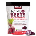 Force Factor Total Beets Blood Pressure Support Supplements with Beet Powder, Great-Tasting Beets Chewables for Heart-Healthy Energy, and Increased Nitric Oxide, 60 Kauwen