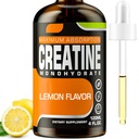 Creatine Monohydraat, Liquid Create for Muscle Mass, Strength, Glute, Booty & Endurance - Createine for Women and Men with Hydrolyzed Collageen & Trehalose - 120 ml Creatine HCl (Citroensmaak)