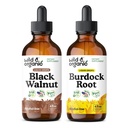 Wild & Organic Black Walnut Tinctuur 4 fl oz & Burdock Root Tinctuur 4 fl oz