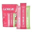 GORGIE Glow Variety Pack 15 Bâtons, Poudre d'électrolyte Mélange de boisson saine, avec l'acide hyaluronique, Aquamin, Vitamine C & D, Probiotiques, Pas de sucre, Antioxydants pour l'hydratation, soins de la peau, et équilibre des intestins