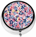 IBILIU Medicine Pill Case Waterverf Bloem Kleurrijke Scatter Bloemen Portable Pill Box voor Pocket Metaal Geneeskunde Vitamine Organizer 3 Compartiment
