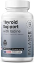 Balancebreens Thyroid Support Supplement met Jood, L-tyrosine, Vitamine B12 & Selenium, 30 Veg Capsules - Energie, Metabolisme & Focus Ondersteuning