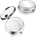 Sibba Portable Medicine Pill Case, Travel Multi-Functional Moisture Proof Pill Box for Purse & Pocket, Cute Metal Medicine Pill Organizer Box for Vitamines, Fish Oil & Supplements(1 Compartiment)
