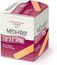 Medique Producten 61433 Extra zwaar gewicht Latex Vrij Flexibel Geweven Strip Bandages, 7/8-inch By 3-inch, 100 Per Box