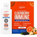 Manna Vitaminen Evolved Liposomale Vlierbessen Immune Packets, Vitaminen C, D etc. - Dagelijks Immune Ondersteuning voor Volwassenen, Kinderen - Suikervrij, Real Vlierbessen Extract, Siroop, Reizen-Vriendelijk, 15 Pack