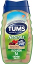 TUMS Naturals Ultra Strength Antacid Kauwen voor Heartburn Relief, Black Cherry & Watermeloen - 56 Tellen