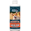 Alaska Naturals Wild Alaska Zalm Visolie supplement voor honden huid en jas met EPA DHA Omega 3 vetzuren Liquid Food Topper 15,5 oz. Pomp