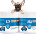 Hondenkat Eye Wipes - 240ct natte pad Tear Stain Remover Wipes for Dogs Cats Horses - Niet-Stinging Eye Irrigation Formula, Verwijder Gedroogde Slijm, Lossing & Tear Vlekken