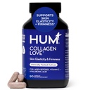 HUM Collageen Love Skin Supplement, Collageen Peptides Capsules met Hyaluronzuur en vitamine C, ondersteunt stevige huid en helpt bij het minimaliseren van tekenen van veroudering, supplementen voor vrouwen en mannen, 90 capsules