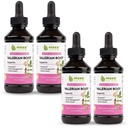 Maxx Herb Valeriaanwortelextract - maximale sterkte, vloeibare Valeriaanwortelabsorbeert beter dan capsules, voor ontspanning en rustgevende slaap, alcoholvrije - 4 flessen, 4 Oz elk (240 porties)