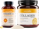 NatureWise Vitamin D3 5000iu (125 mcg) 1 Year Supply for Healthy Muscle Function Enhanced Collageen Peptides (45 Servings) - Hydrolyzed Type I & III
