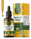 HERBAMAMA Kurkuma Curcumine en Ginger Supplement - Vegan Immune Blend met vloeibare gemberwortel, kurkuma en zwarte peper Extract - niet-GMO, alcohol en suikervrije immunicatie druppels