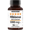 MONOHERB Hibiscus Extract 1000 mg - 90 Vegetarische Capsules